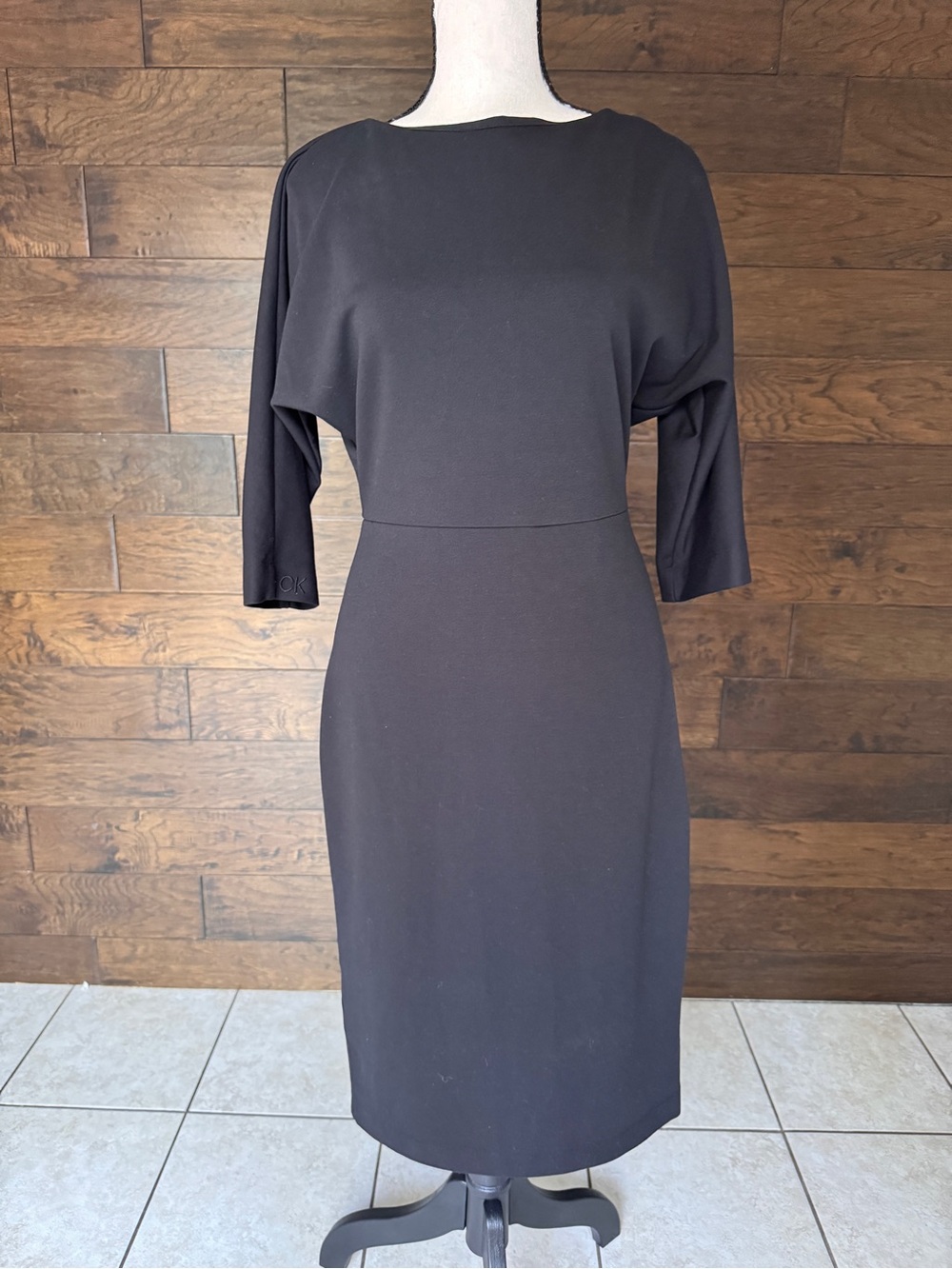 Calvin Klein Black Midi Sheath Dress
